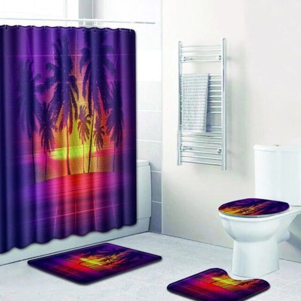 rideau de douche années 80 multicolore