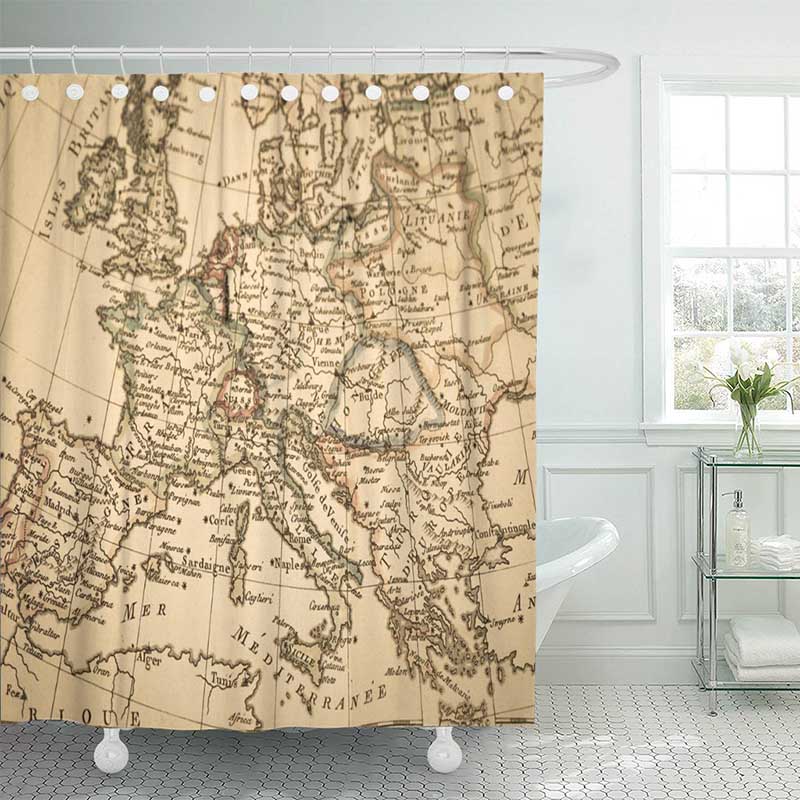 rideau douche carte de france