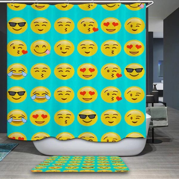 rideau de douche emoji