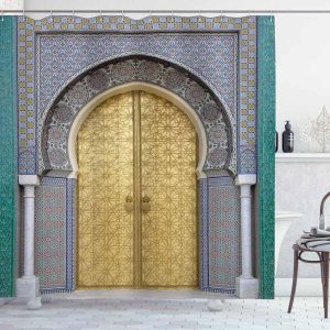 rideau douche avenue maroc style