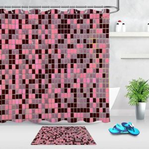 rideau de douche mosaïque