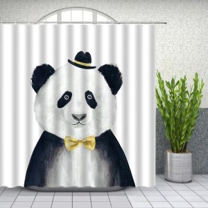 rideau douche panda élégant
