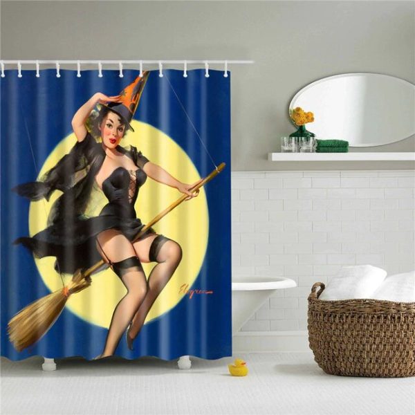 rideau douche avenue pin up d'halloween
