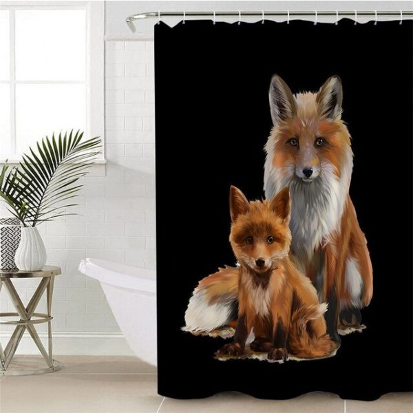 rideau douche renard