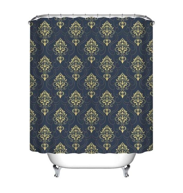 rideau douche avenue tissu noir