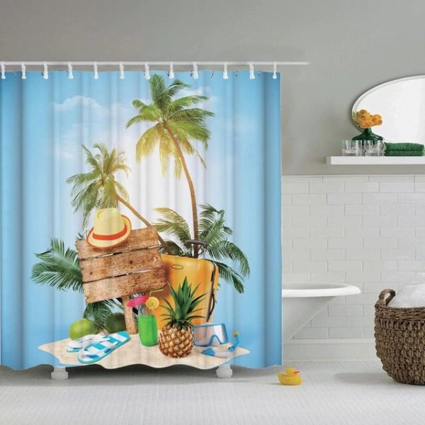 rideau de douche élégant tissu polyester