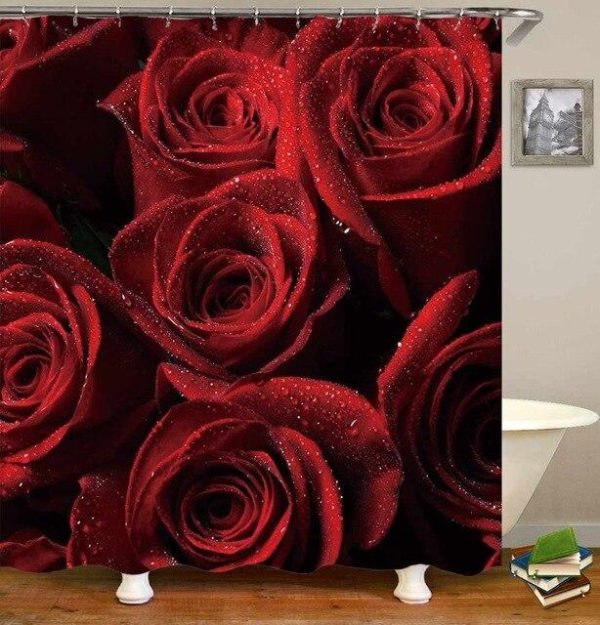 rideau douche avenue 3D rose