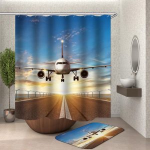 rideau de douche thème avion