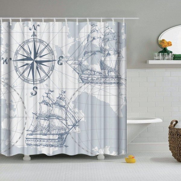 rideau douche bateau élégant