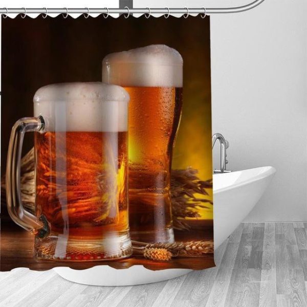 rideau de douche bière