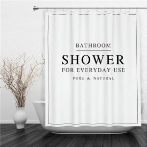 rideau douche blanc moderne