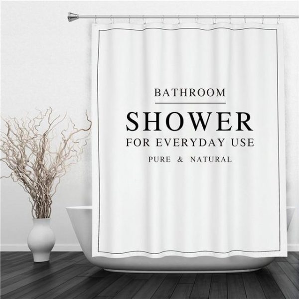 rideau douche blanc moderne