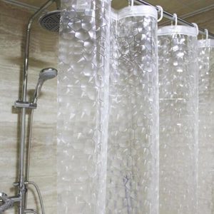 rideau de douche transparent