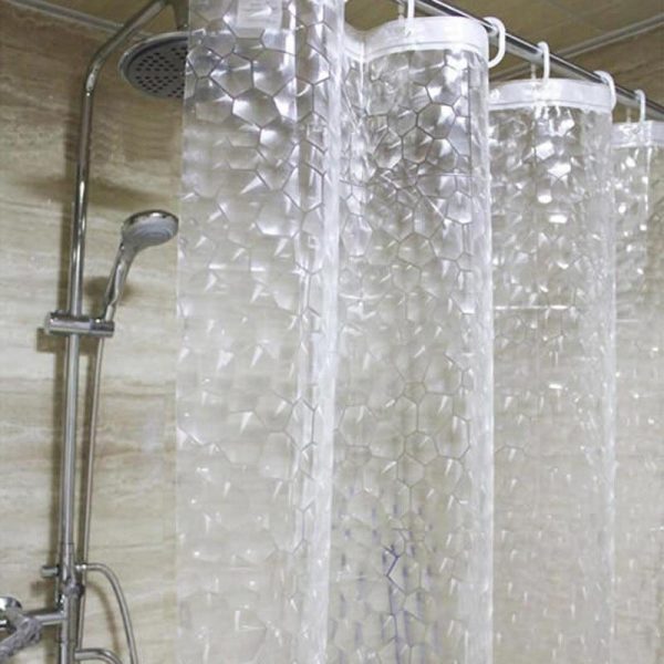 rideau de douche transparent
