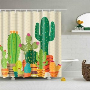 Rideau Douche Avenue Cactus Tropicaux
