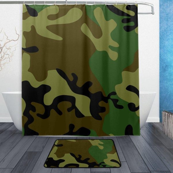 rideau douche avenue camouflage