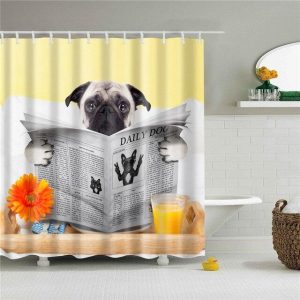 rideau douche avenue chien