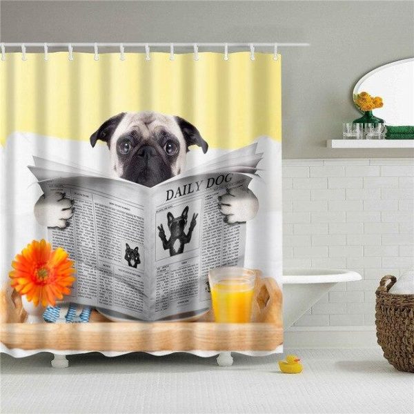 rideau douche avenue chien