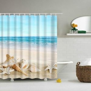 rideau coquillage en polyester