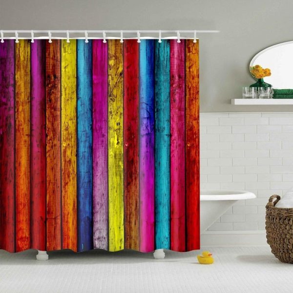 rideau douche avenue multicolore
