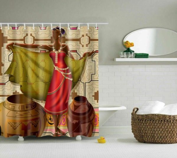 rideau douche design abstrait