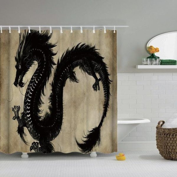 rideau douche avenue dragon oriental