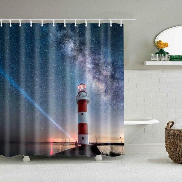 rideau de douche étoiles design élégant