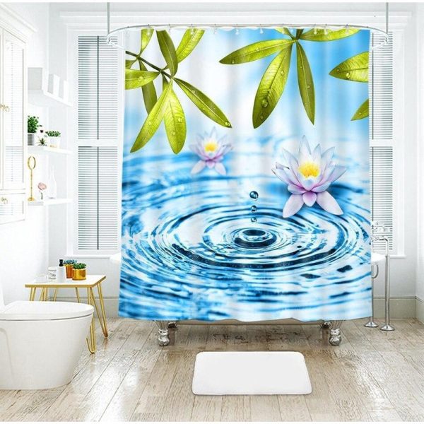 rideau douche goutte d'eau
