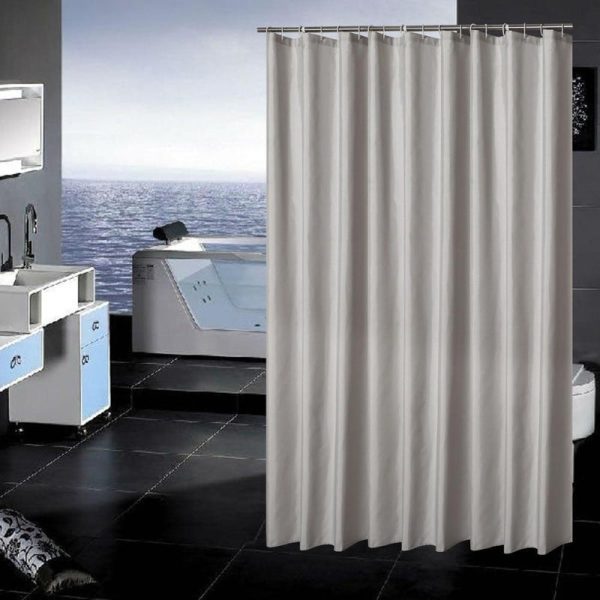 rideau douche avenue gris clair