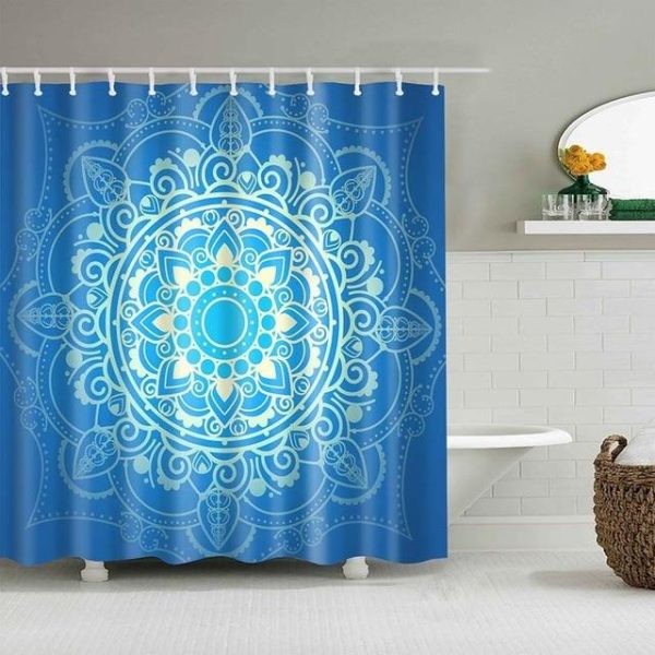 rideau douche mandala imprimé