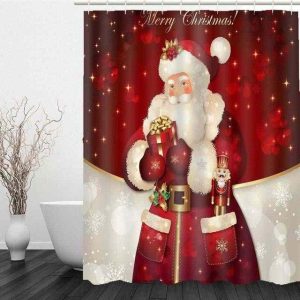 rideau douche motif noel