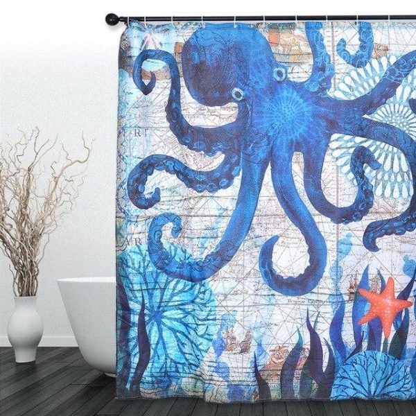 rideau douche octopus