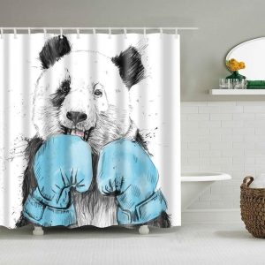 Rideau Douche Avenue Panda Boxeur