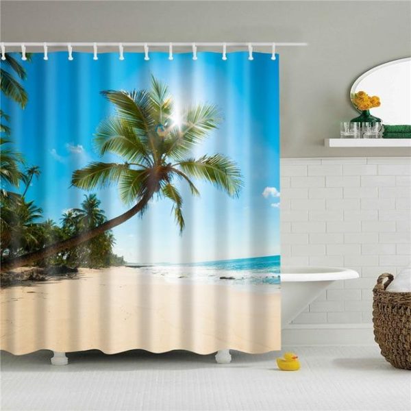 rideau douche style bord de mer