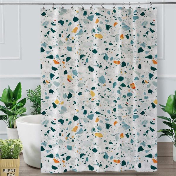 Rideau de douche terrazzo