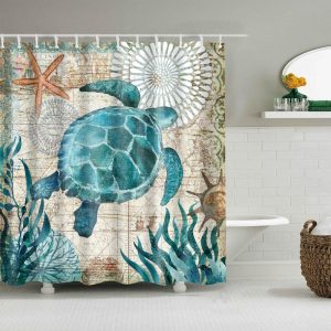 rideau de douche tortue
