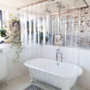 Rideau de douche translucide