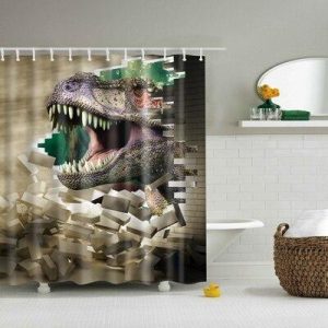 rideau de douche tyrannosaure