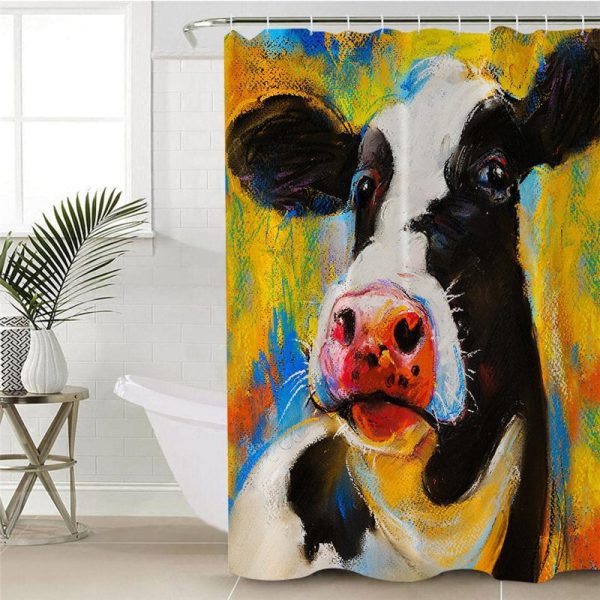 rideau de douche vache