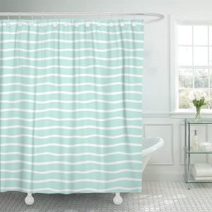 rideau douche vert menthe