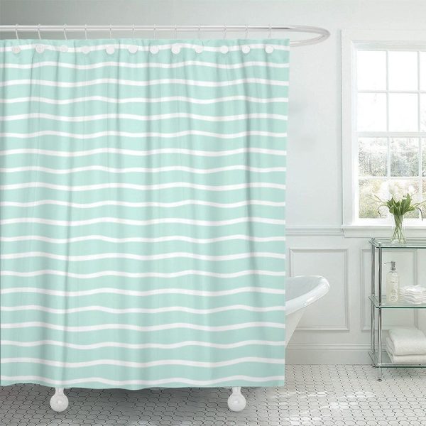 rideau douche vert menthe