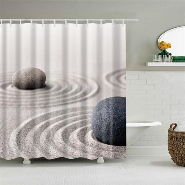 rideau douche avenue zen beige