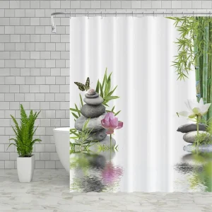 rideaux de douche zen apaisants