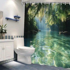 rideau de douche relaxant