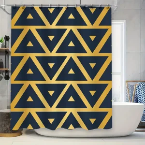 Rideau De Douche Noir & Or Art Africain
