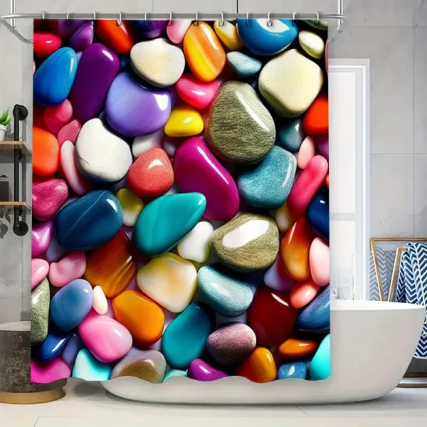 rideau de douche galets couture design