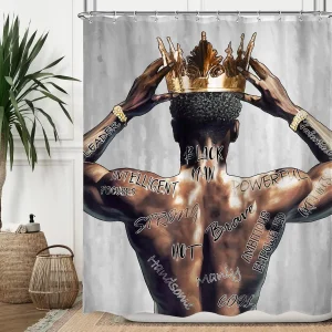 Rideau De Douche Portrait Homme Afro-américain