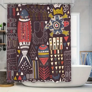 Rideau De Douche Abstrait, Géométrique