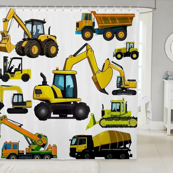 Rideau De Douche Pour enfants Camion Tracteur