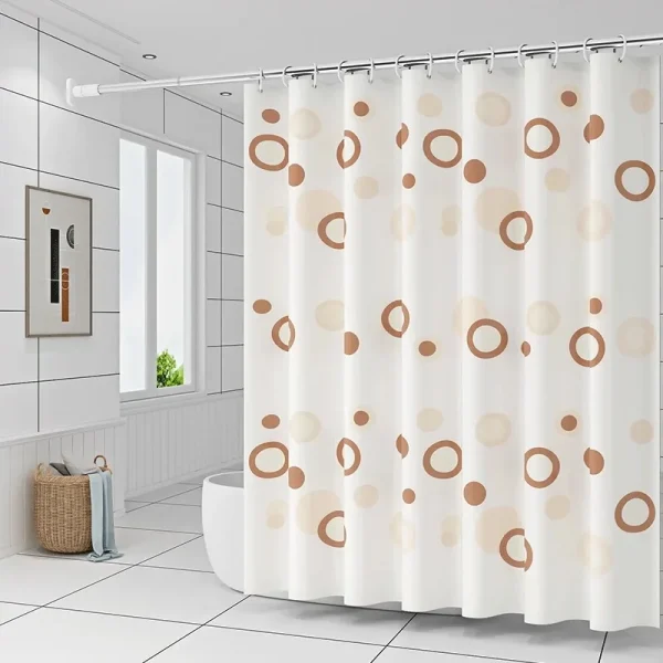 design rideau de douche tâches café